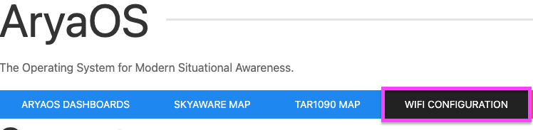 AryaOS WiFi Config