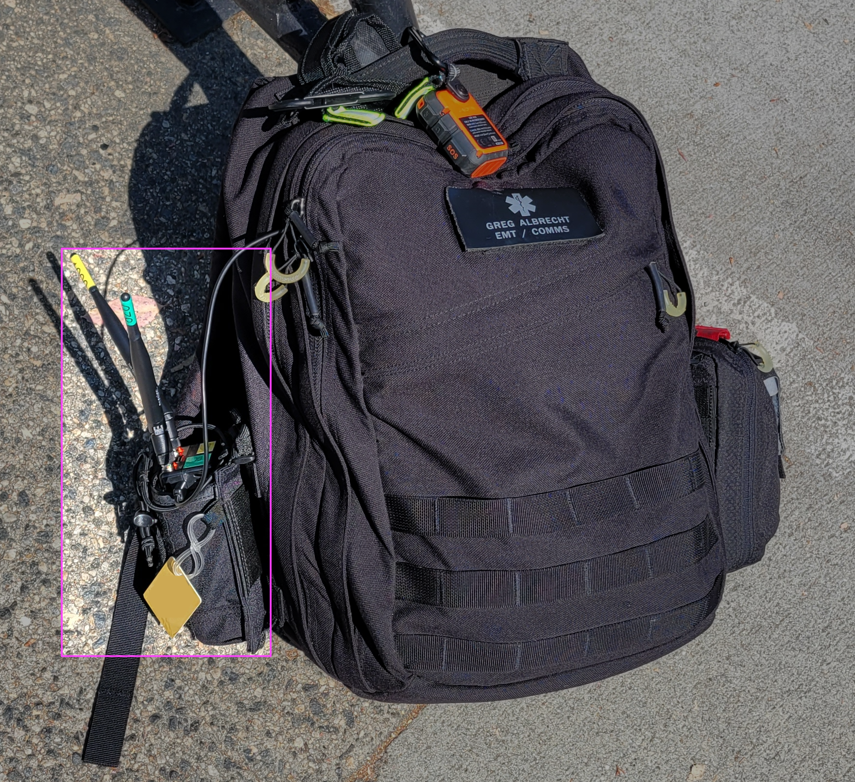 AirTAK attached to a backpack